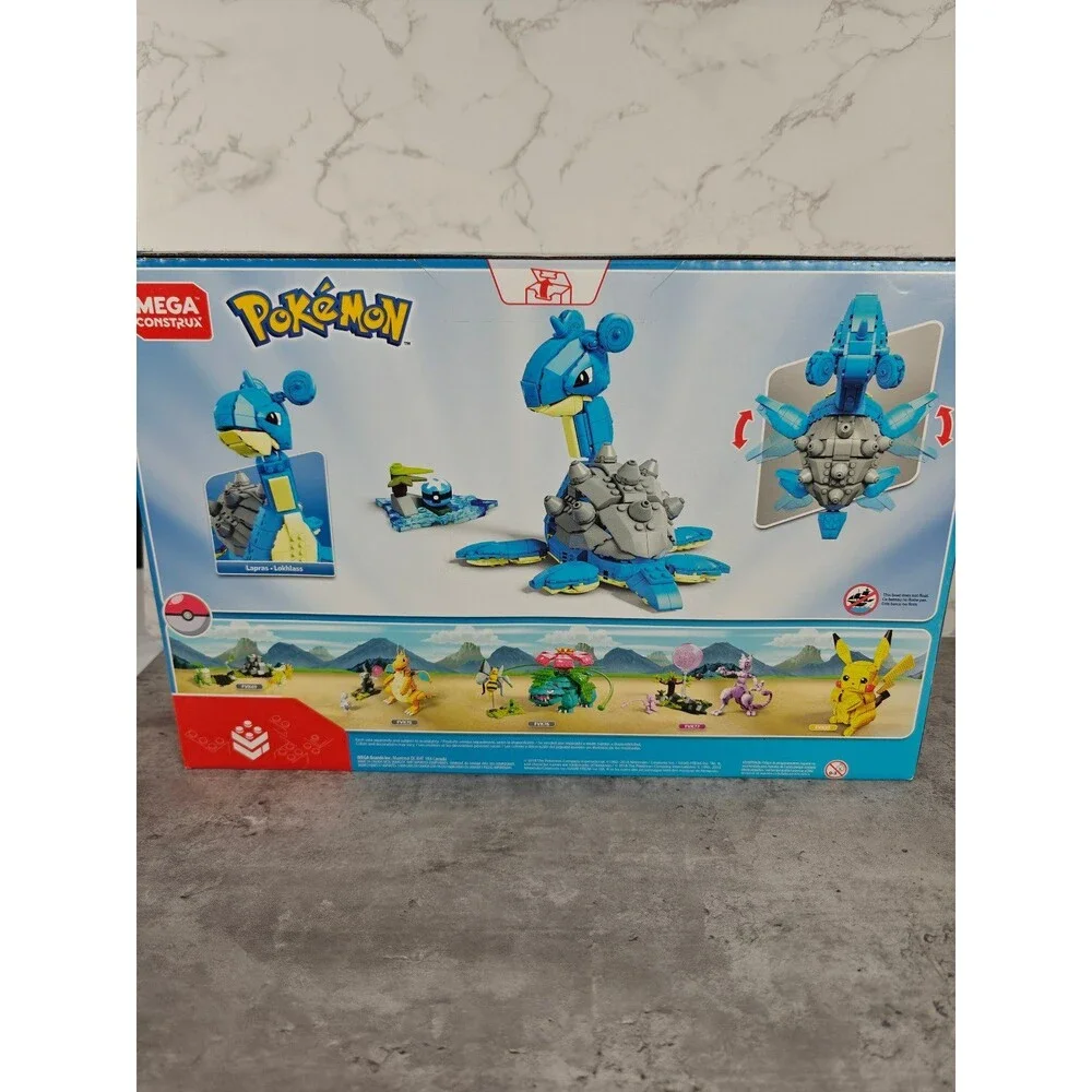 Mega Construx Pokemon Lapras 2018 Sealed 502 Pieces FWJ49
